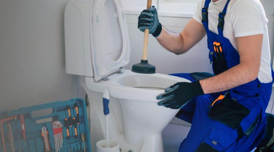 Professional clogged toilet repair in De Witt, MO